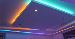 Натяжной потолок с подсветкой Горячий Ключ, цена от 2081 руб.